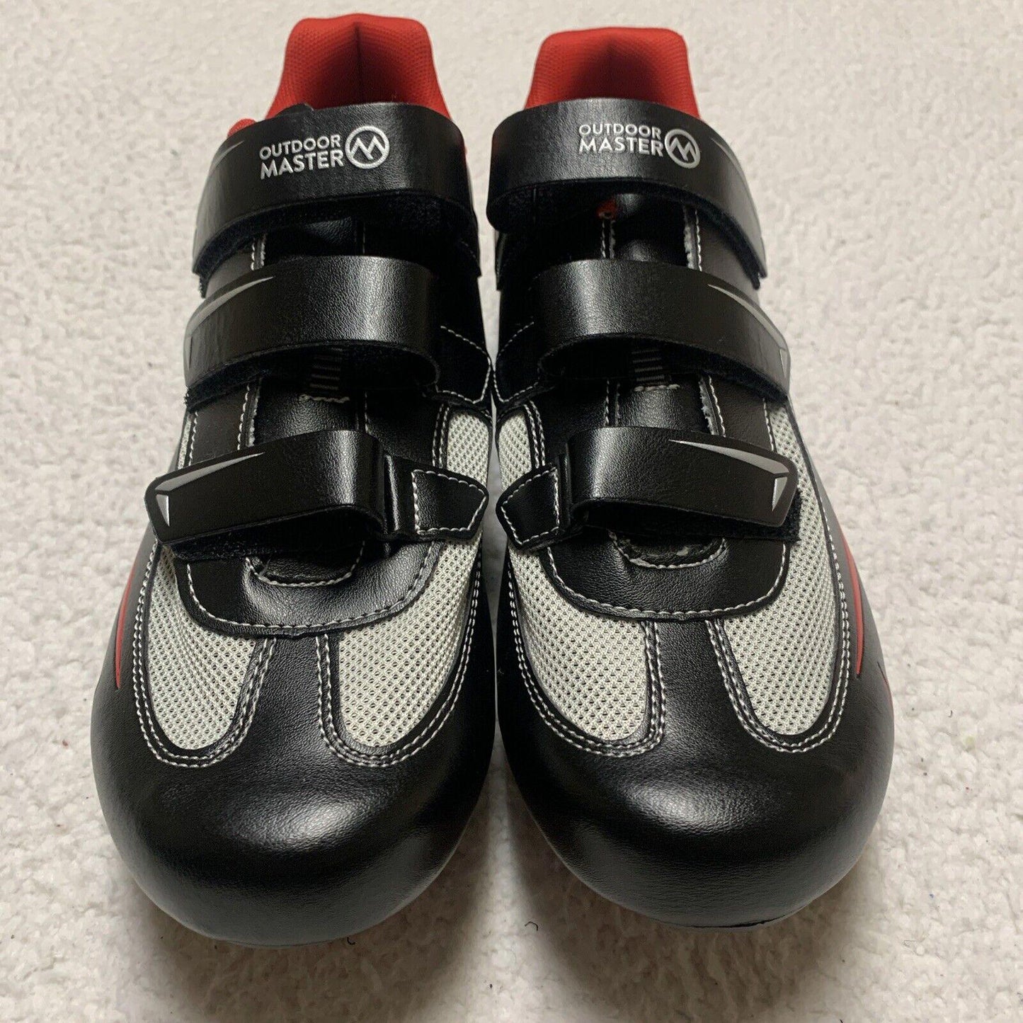 Outdoor Master Unisex Women’s Size 13 Men’s 11 Black Red Gray Cycling Shoes
