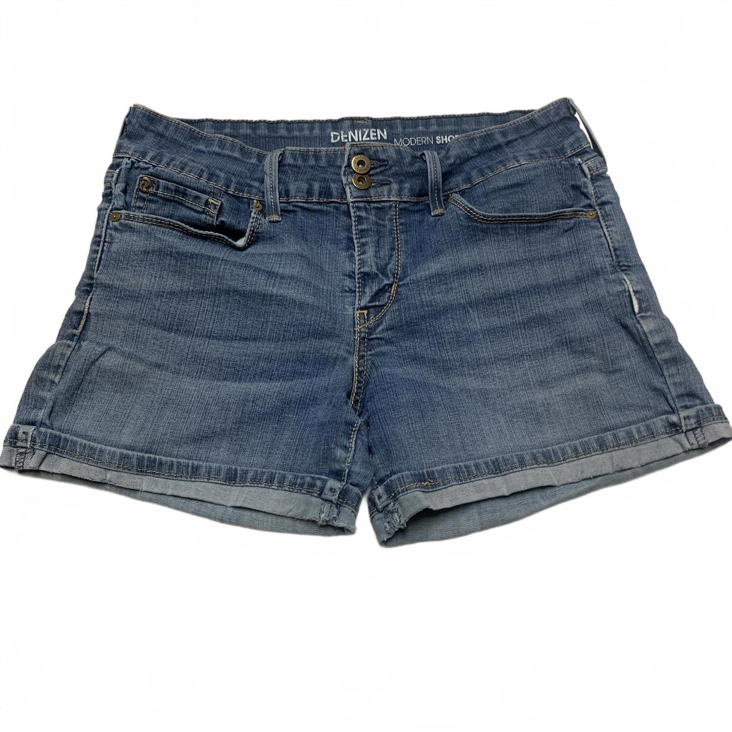Denizen from Levi's Women's Sz 4 Blue Denim Modern Shorts Stretch W28