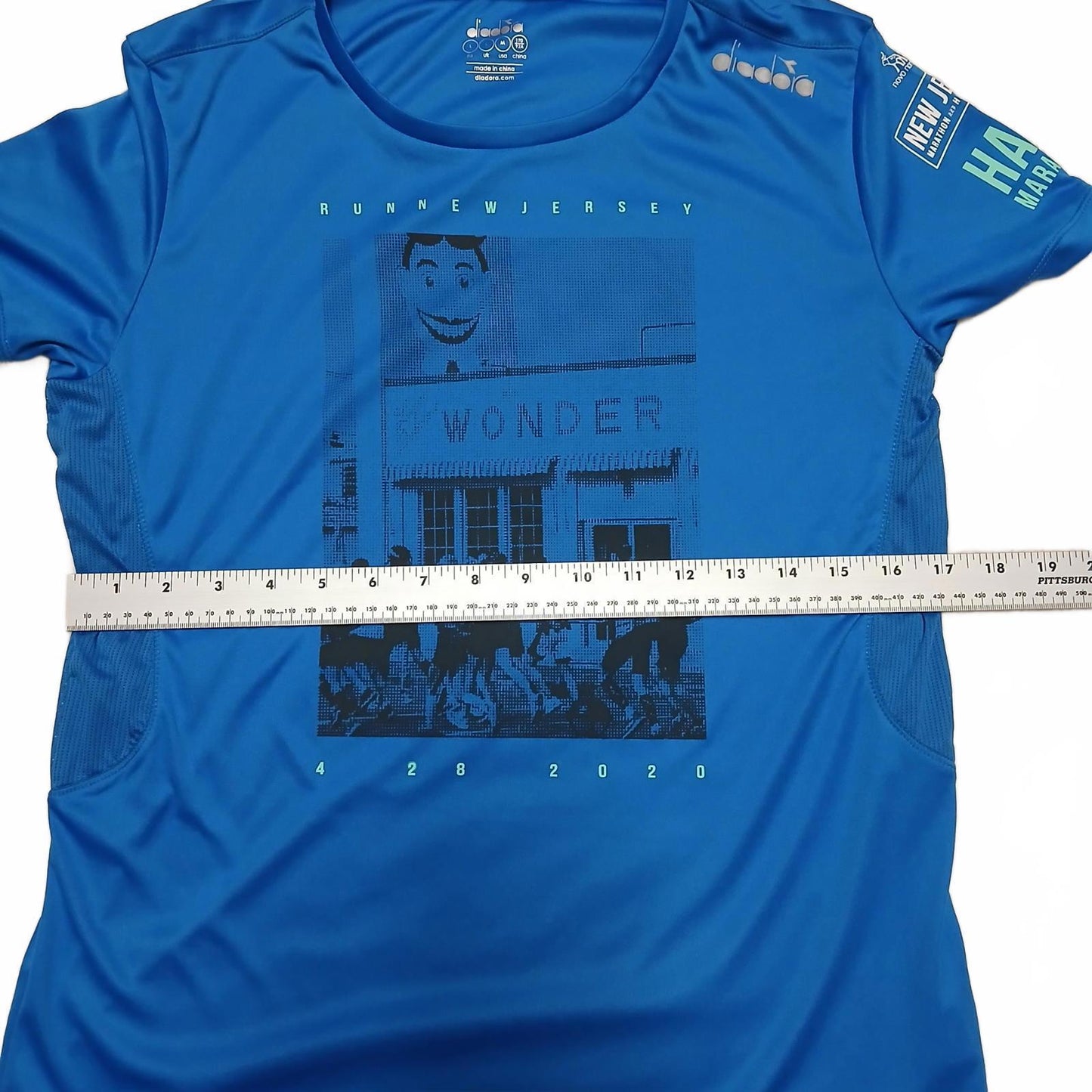 Diadora Men's Size M Unisex NJ Marathon T-Shirt Sport Performance Tee