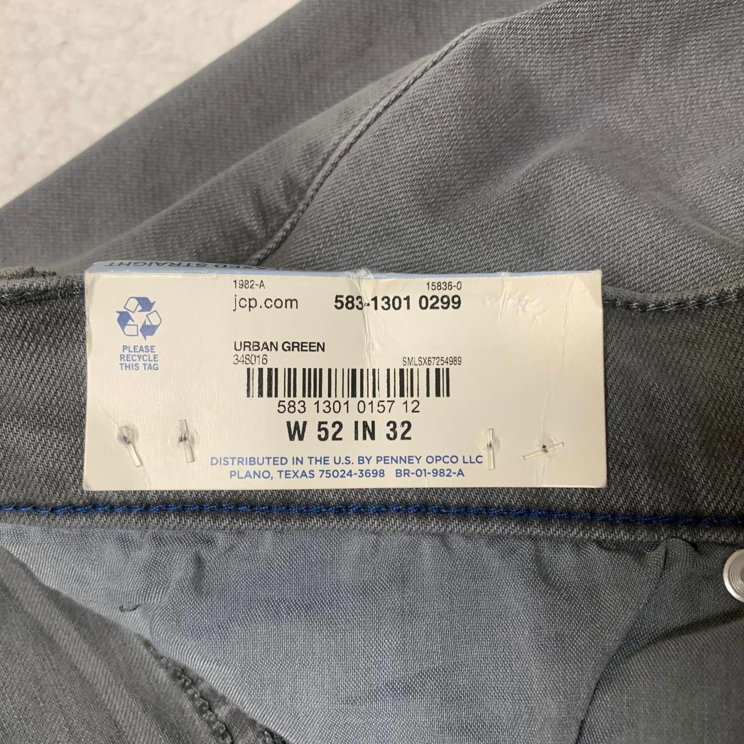 Arizona Jeans Co. Men's Size 52x32 Advance Flex 360 Relaxed Straight Pants