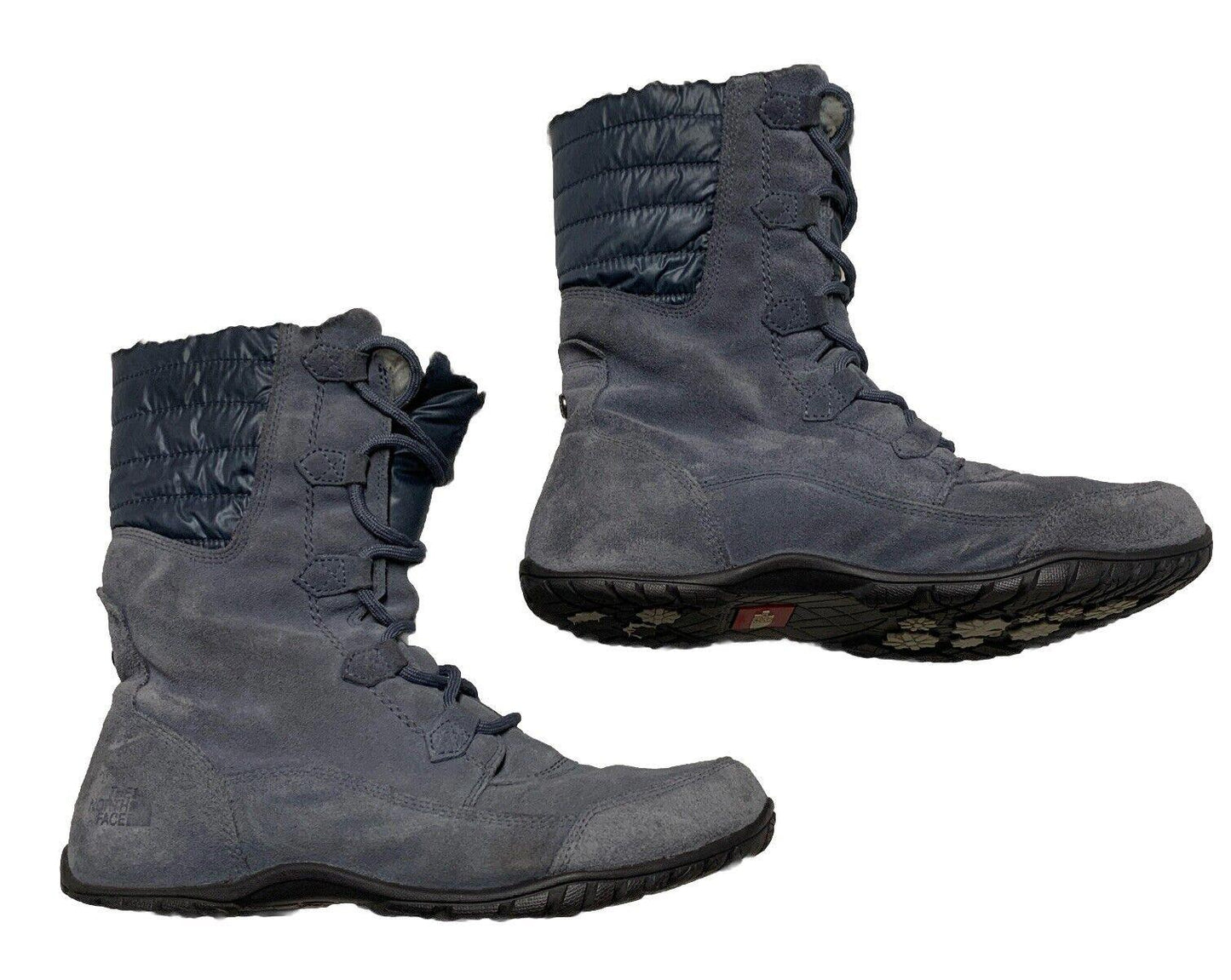 The North Face Women’s Sz 10 Gray Suede Faux Fur Prima Loft Winter Boots