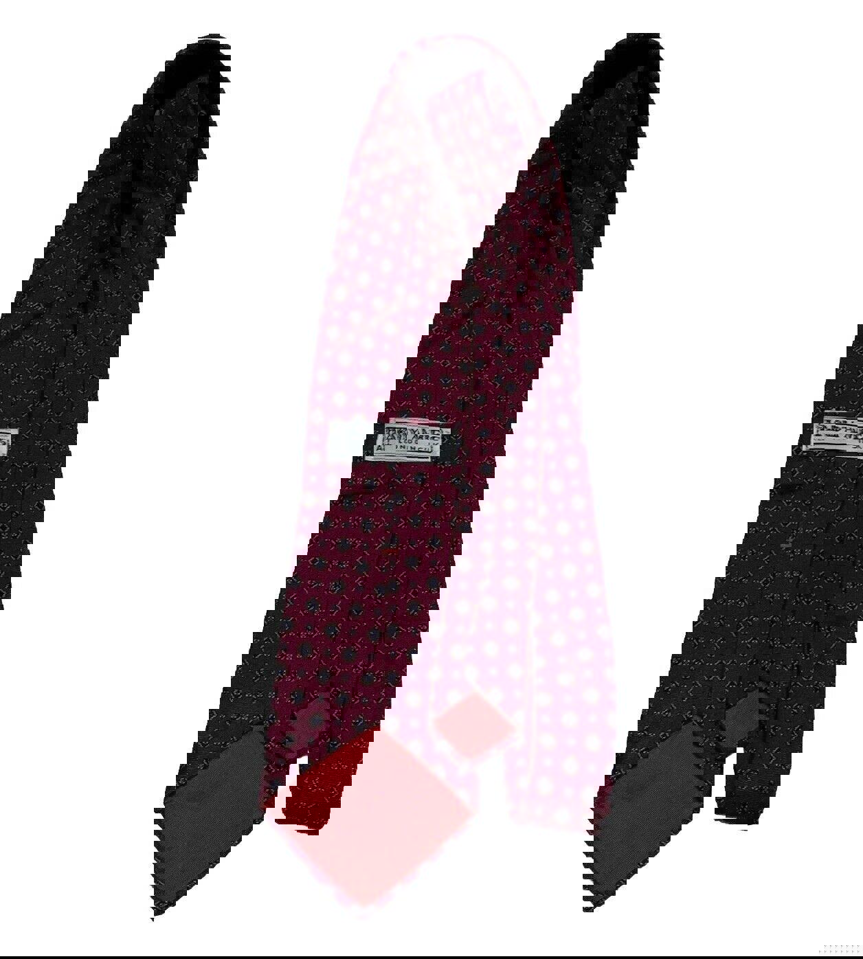 Hardy Amies London Men's Silk Tie Burgundy One Size Fits Most