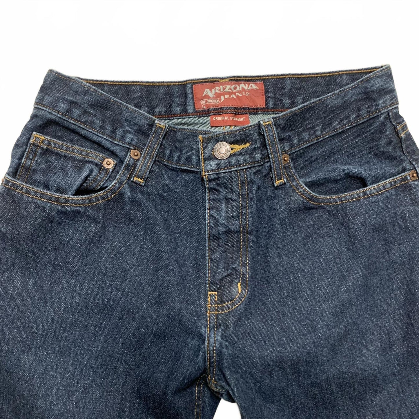 Arizona Womens Size 29 Blue Dark Wash Wide Leg Jeans 26.5 x 29L