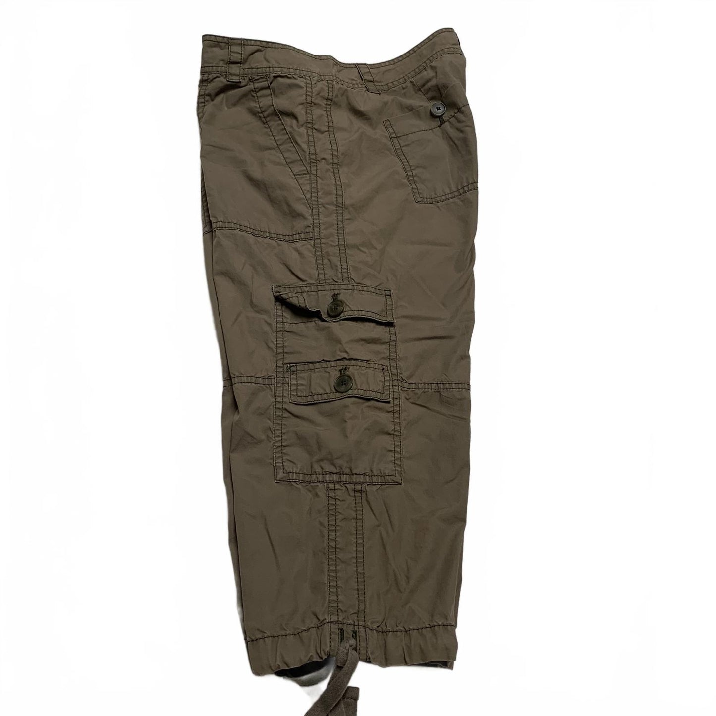 Ann Taylor Loft Women's Sz 4 Petite Brn Cargo Capris Outdoor Camping Adventures