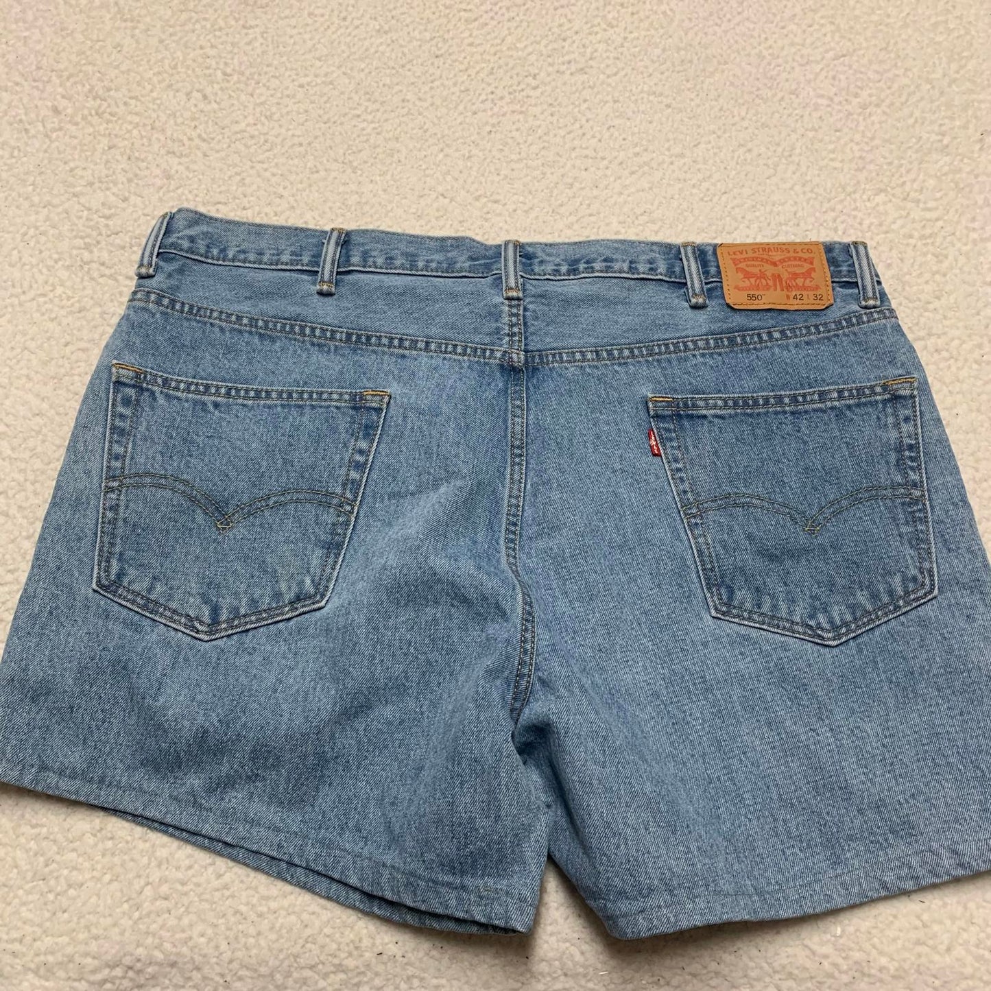 Levi’s 550 Men's Altered Blue Sz 42 Denim Shorts W41.5 Actual
