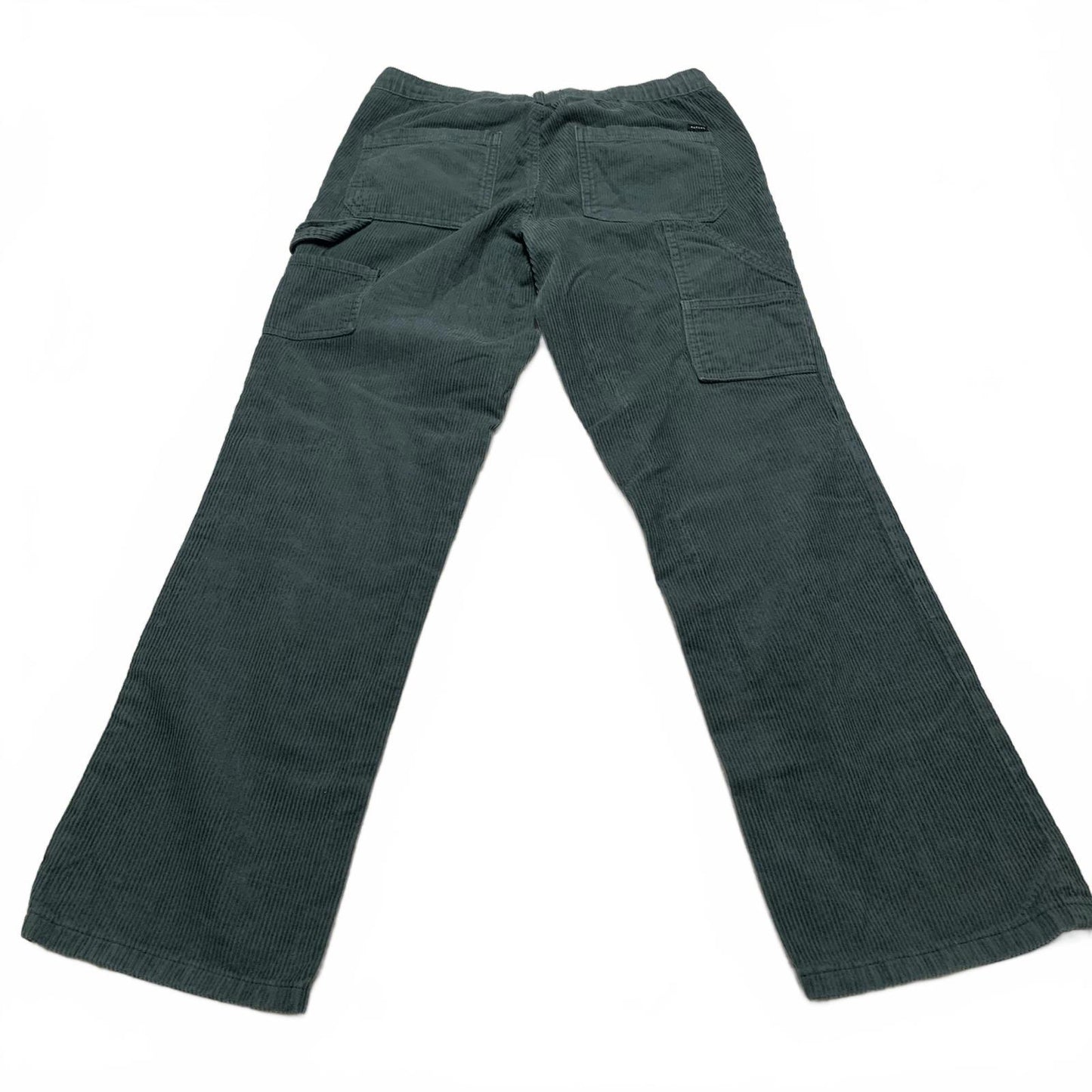 Pacsun Women's Size S Green Loose Fit Elastic Waist Corduroy Pants 30 X 28.75