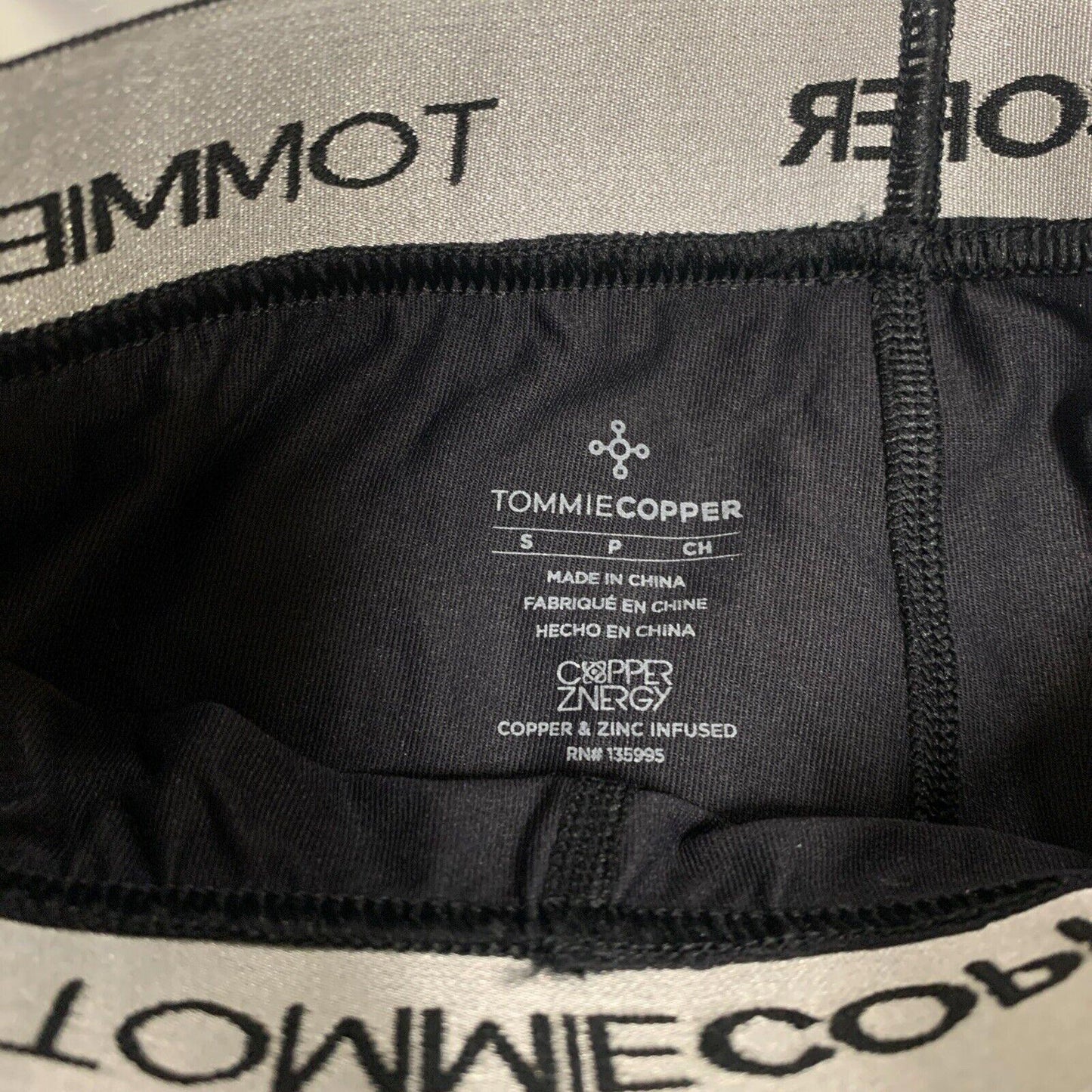 Tommie Copper Core Youth Boys Small Black Compression Biker Underlay Shorts