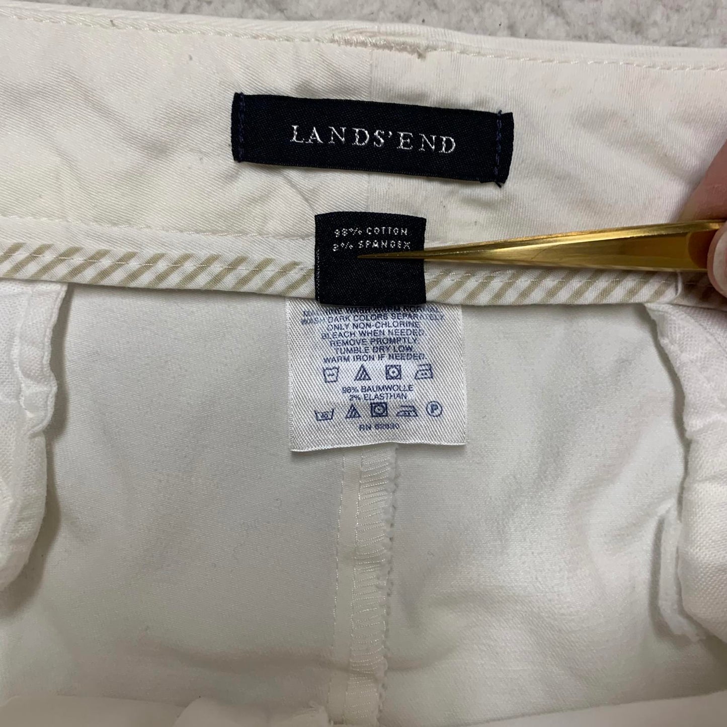 Lands' End Women's Size 16T White Wide Leg Pants