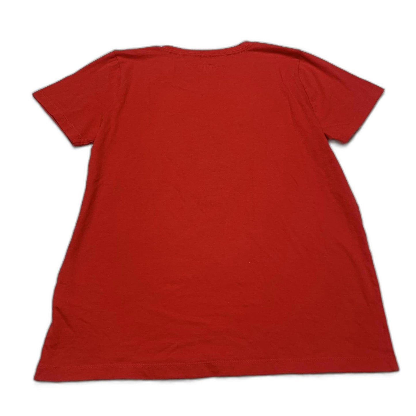J.Crew Women's Size Medium Red Leopard Heart T-Shirt Collector Tee