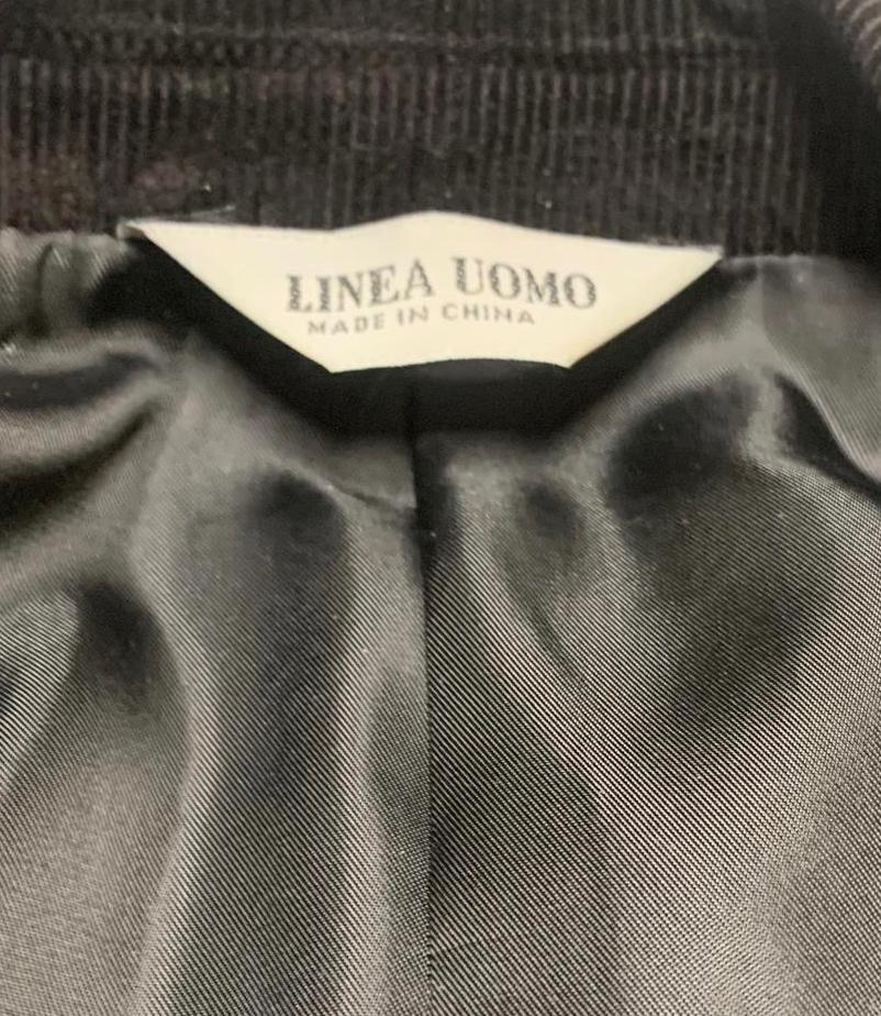 Linea Uomo Men's 48L Black Corduroy Blazer