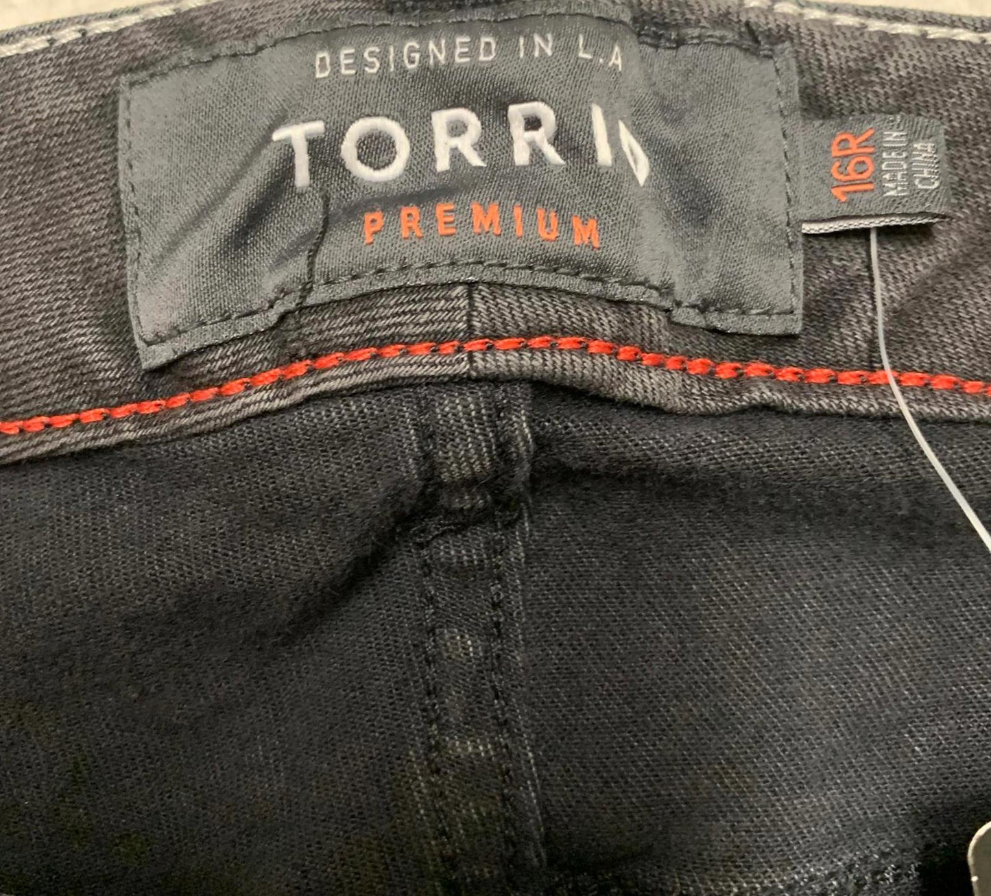 Torrid Premium Women's Sz 16R Black Floral Embroidered Boyfriend Jeans