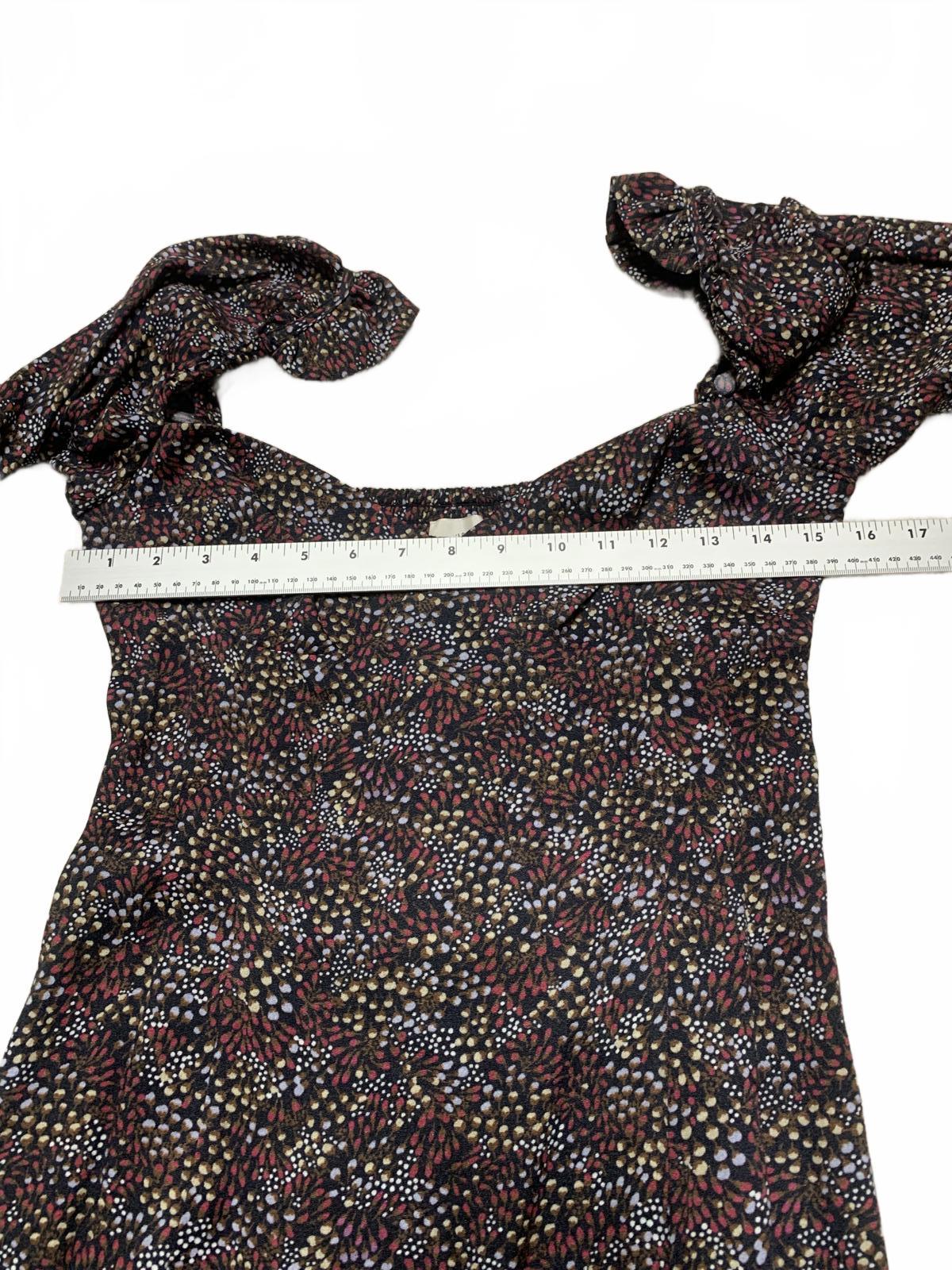 Wilfred Womens Size 8 Floral Pattern Long Sleeve Dress Puff Shoulders