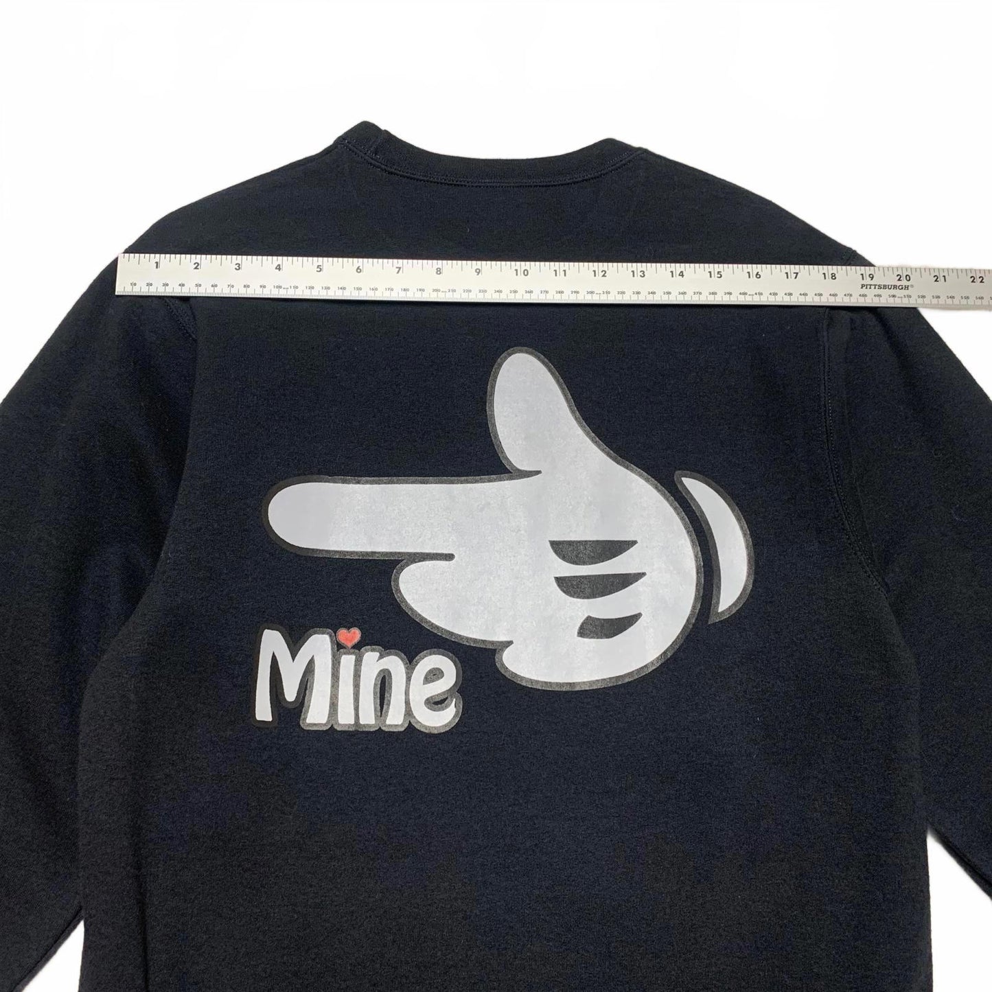 Jerzees Couples Matching Mr & Mrs Sweatshirts Small Large Black