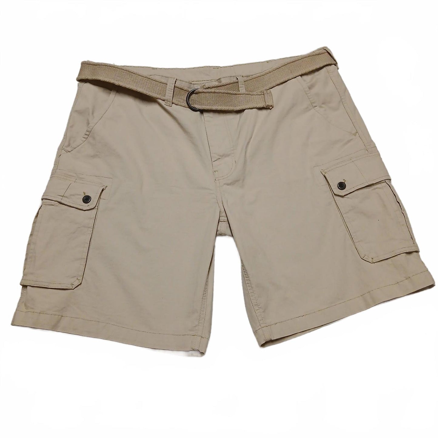 St. John's Bay Men's Sz 44 Beige Cargo Shorts with Belt W46 Classic