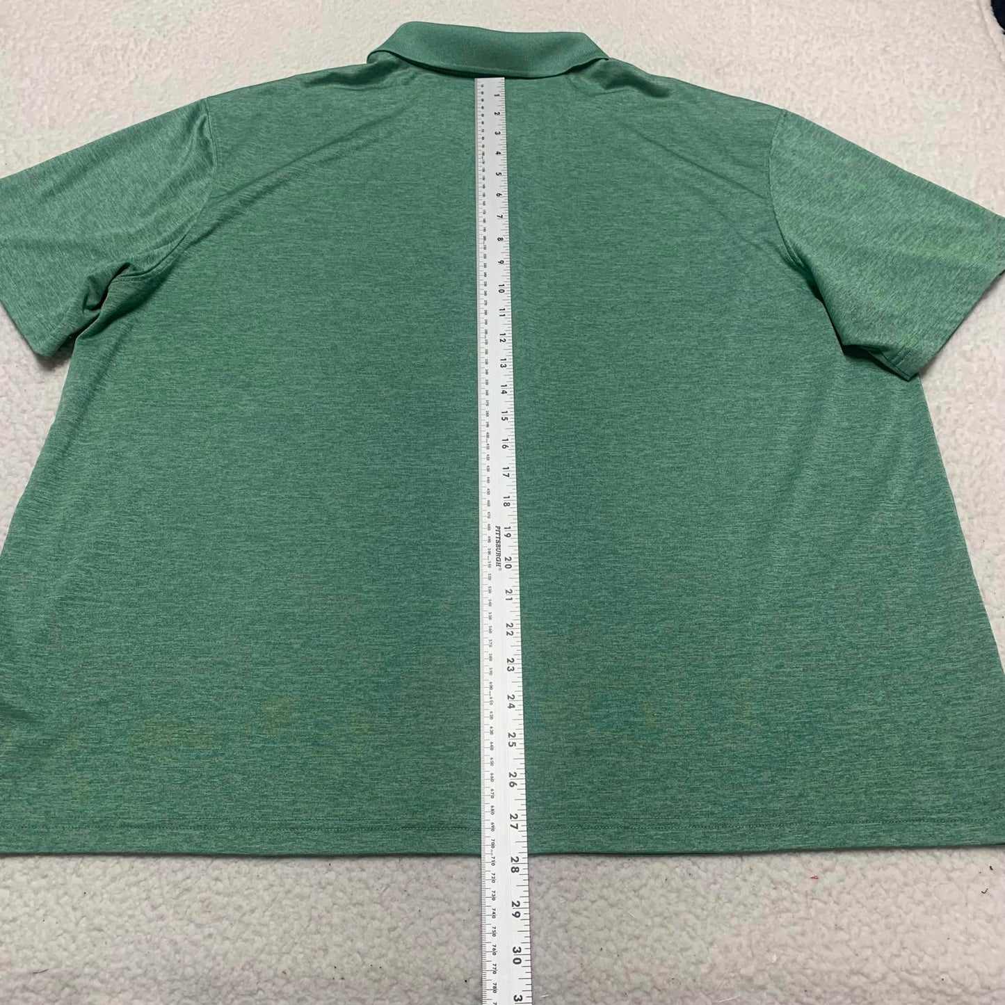 Haggar Mens Size XXLarge Green Comfort Fit Polo Shirt