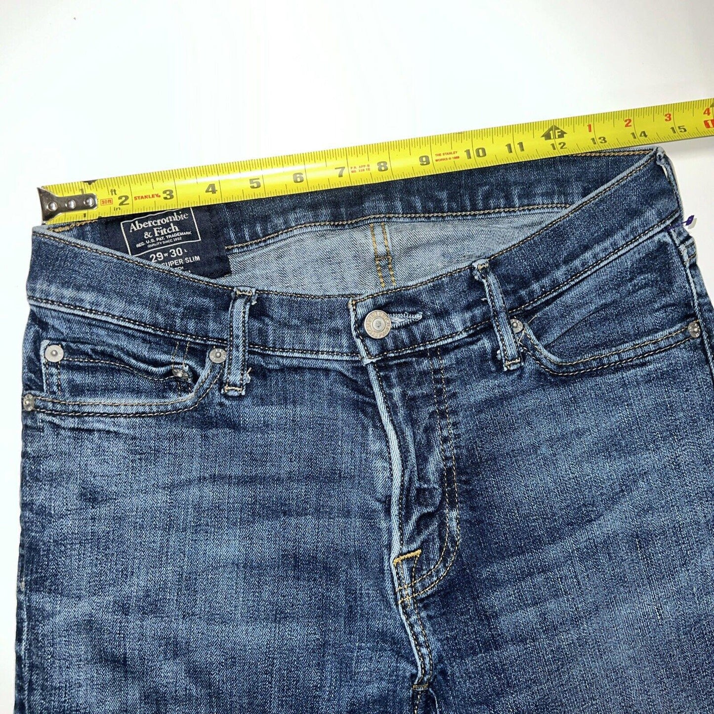 Abercrombie and Fitch Jeans W29 L30 Blue Super Slim Stretch