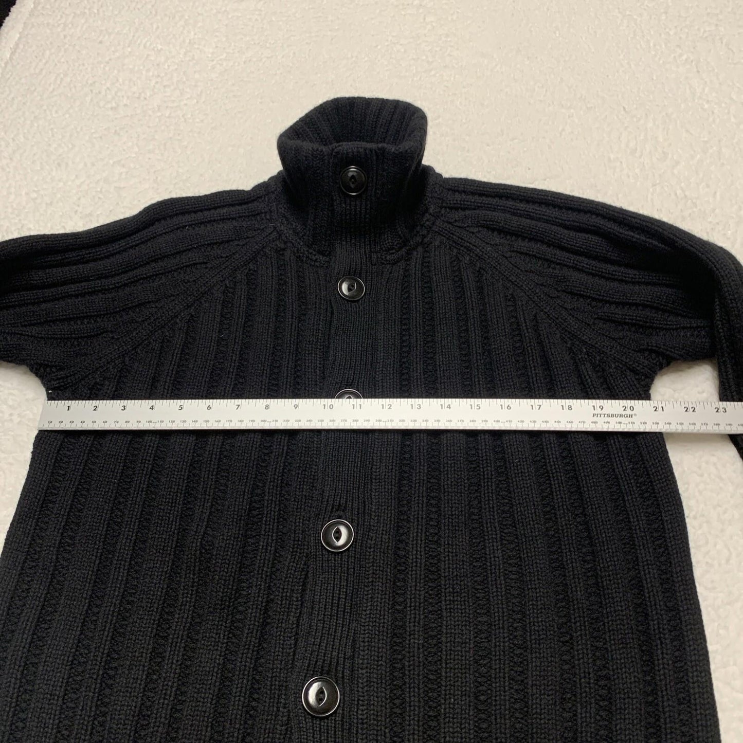 Club Monaco Men's Unisex Size Large Black Button Down Knit Cardigan