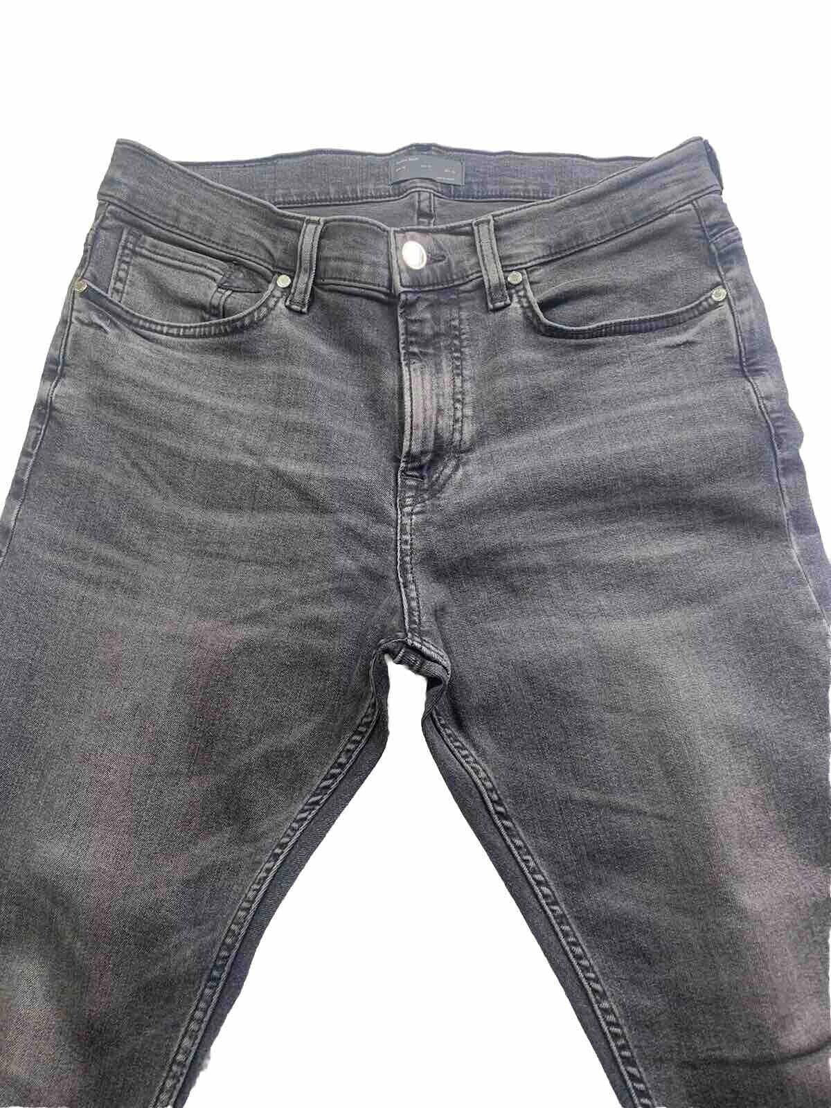 Zara Jeans Men 32 Black Denim Medium Wash Pants