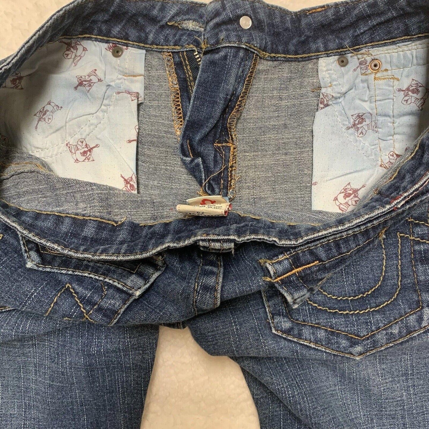 True Religion Skinny Jeans Women's Sz 29 Blue Back Flap