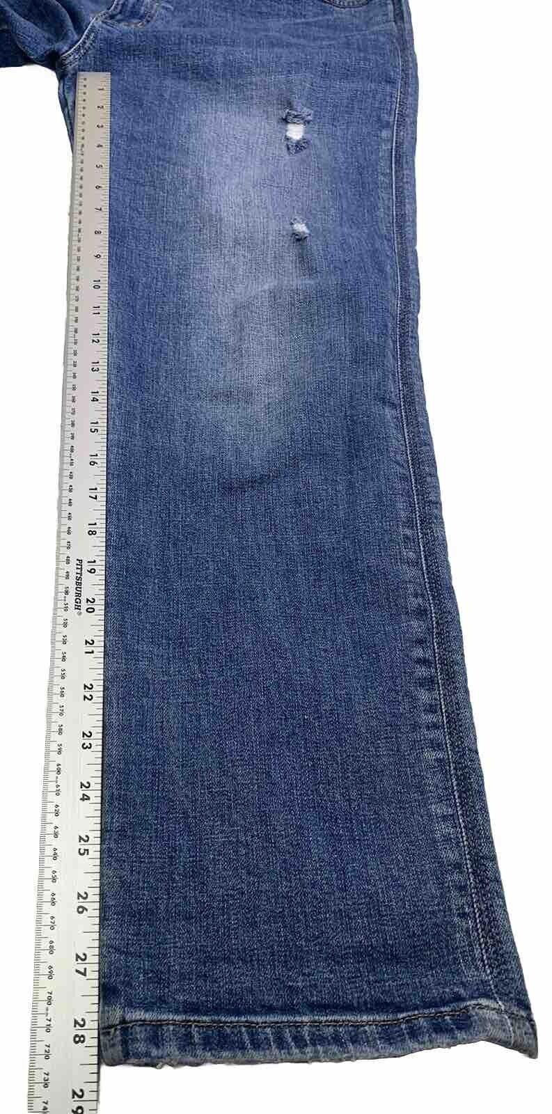 Kancan Jeans Women's Size 13 30 Blue Distressed Straight Leg
