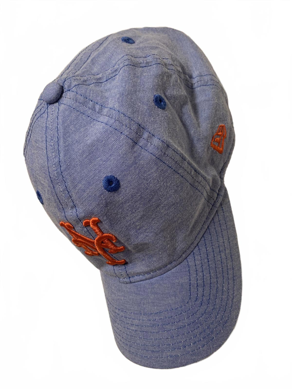 New Era 9 Twenty New York Mets Womens Baby Blue Linen Style Cap Baseball Hat