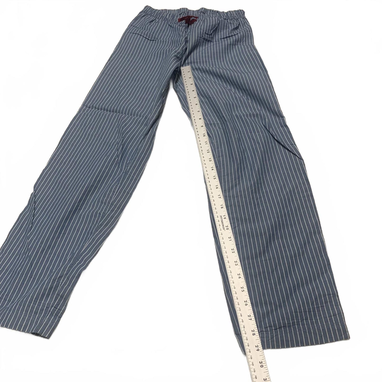 Cyrillus Paris Boys Sz 14A Blue Striped Lounge Pants Pajamas Cotton W25.5x29L