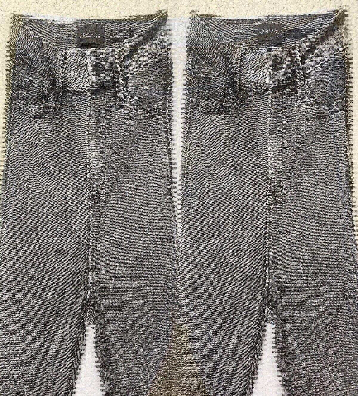 Kendall + Kylie Girl's Jeans Sz 3/27 Black The Icon High Rise Boo Wash Fray Hem