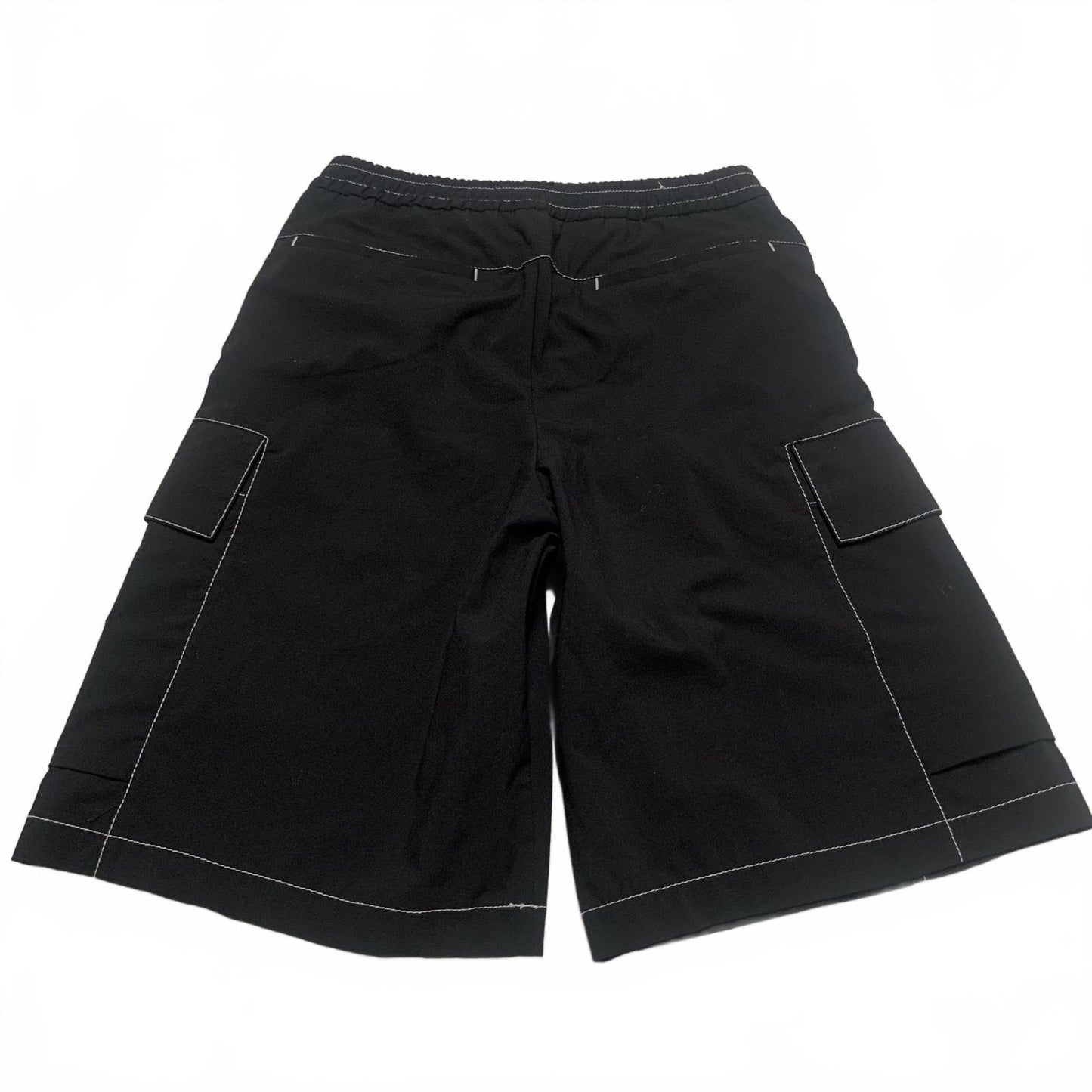 Zara Mens Sz Small Black Cargo Shorts Side Pockets W28