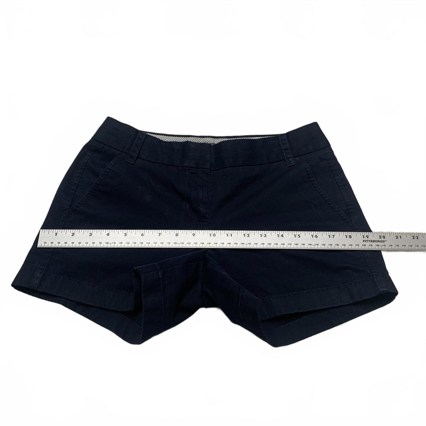 J.Crew Womens Chino Shorts Sz 2 Navy Blue W30.5 Cotton