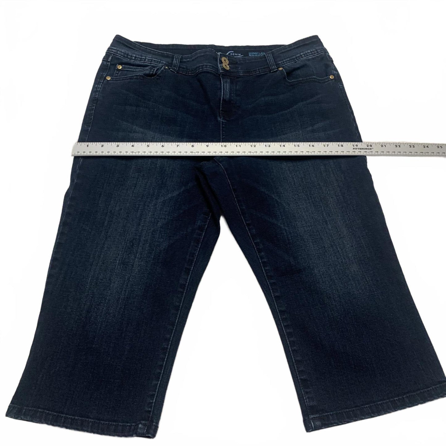 INC International Concepts Women's Jeans Sz 12 Cropped Skinny Leg W 34 x 17 L