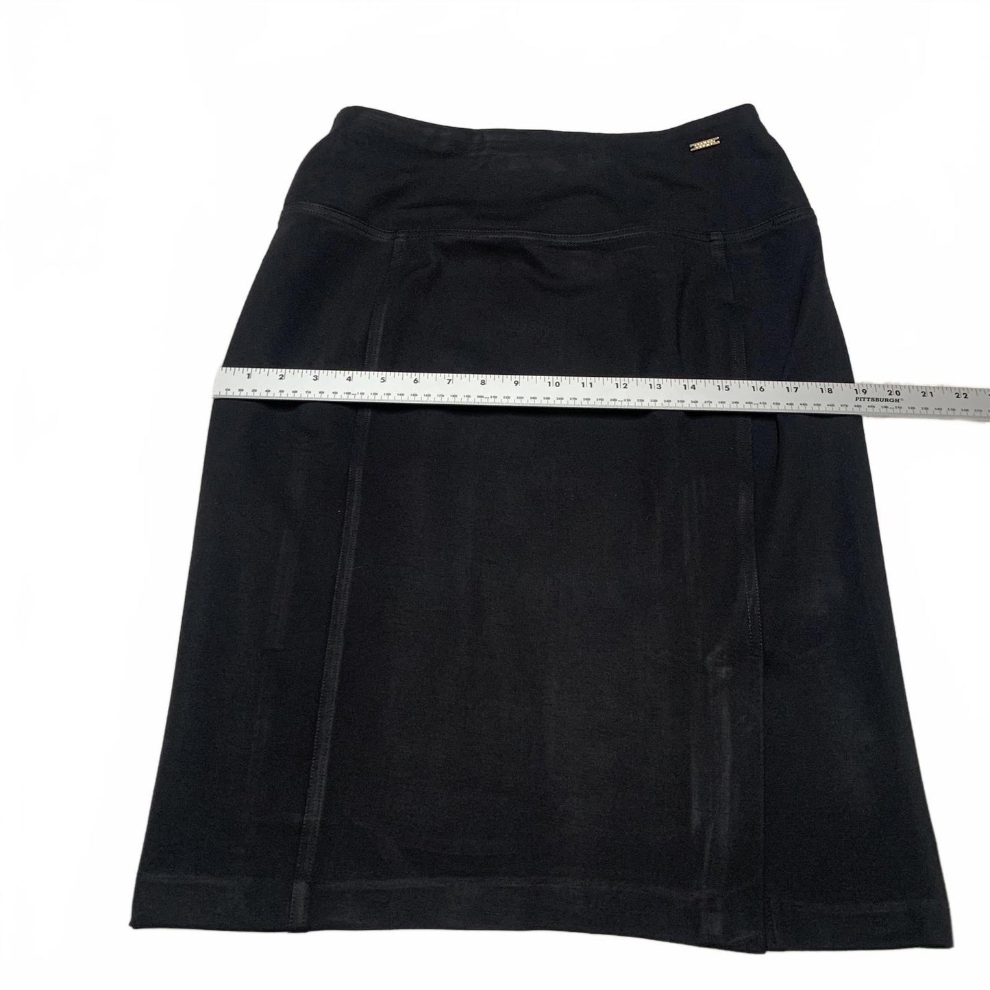Ivanka Trump Womens Black Elegant Pencil Skirt Stretch 30" Waist Pull On