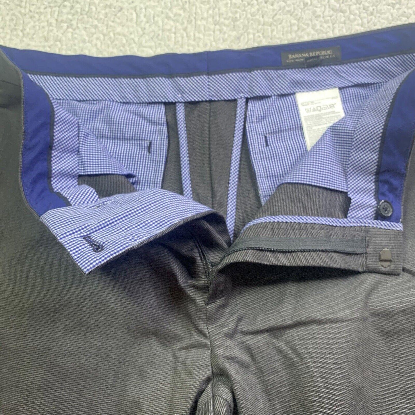 Banana Republic Pant Cotton Gray Charcoal Sz 34/30 Non-Iron