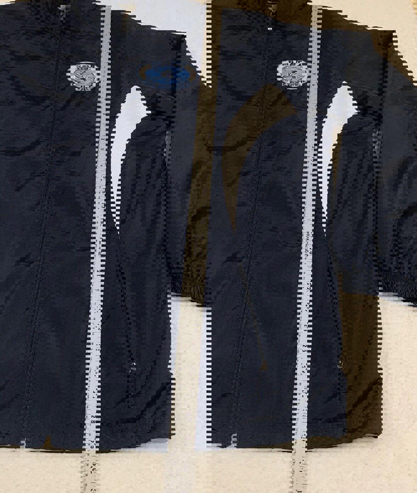 Holloway Lined Jacket Windbreaker Men's L Navy Sparta Ice Hockey Full Zip Up