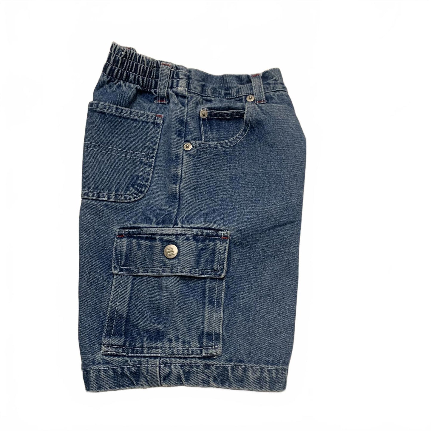 Badge Boys Jeans Sz 6 Blue Stretch Cargo Denim Shorts Cotton W21