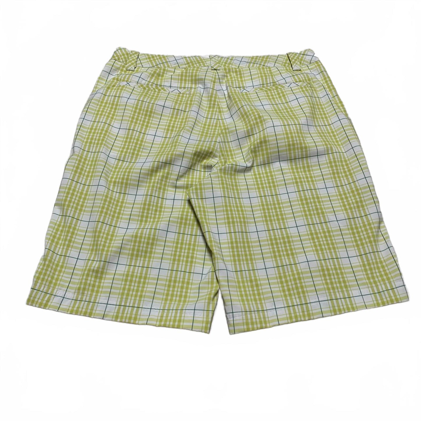 Cobra Puma Golf Mens Sz W 32 Green Plaid Summer Shorts W33.5