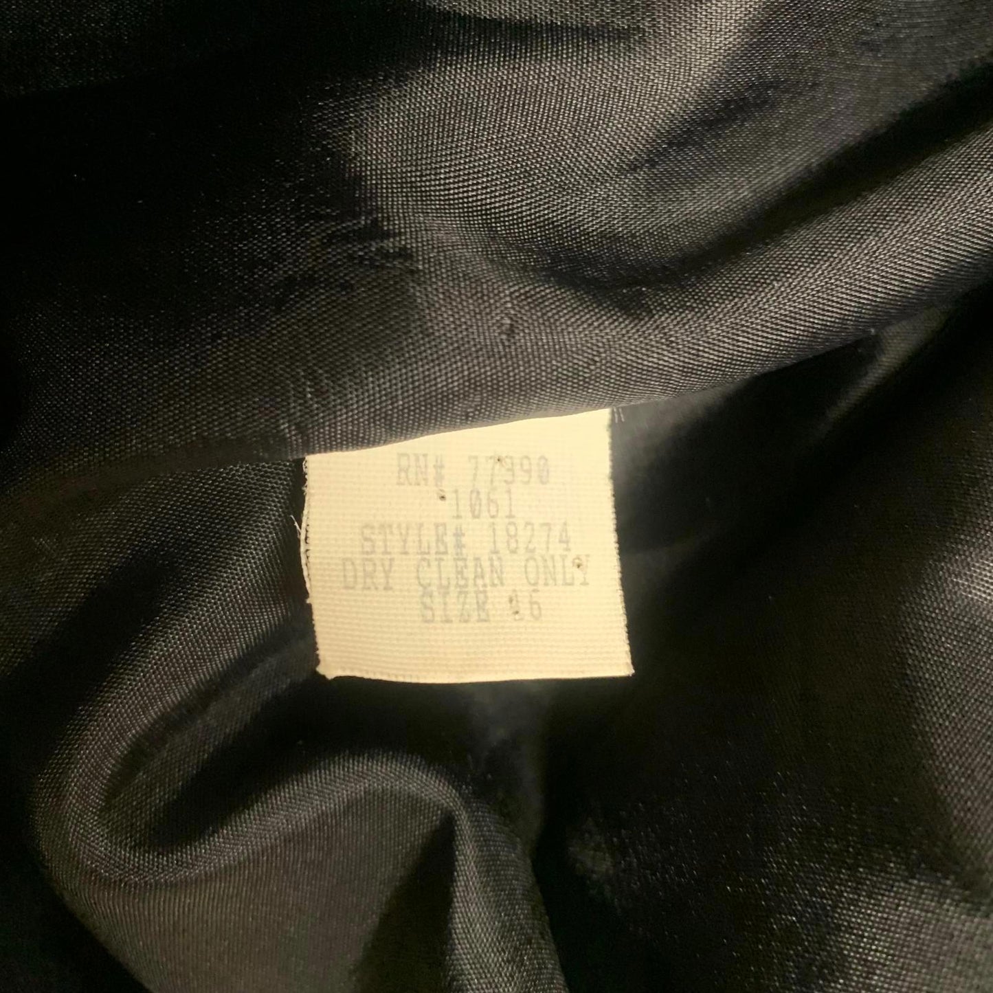 90s Clifford & Wills Women’s Size 16 Black Zip Jacket Blazer VTG