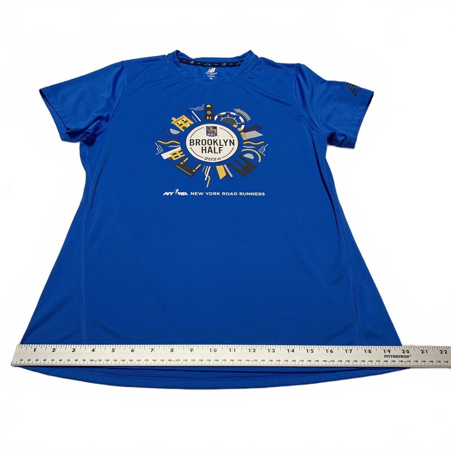New Balance Women's Size M Royal Blue Brooklyn Half 2024 Running T-Shirt