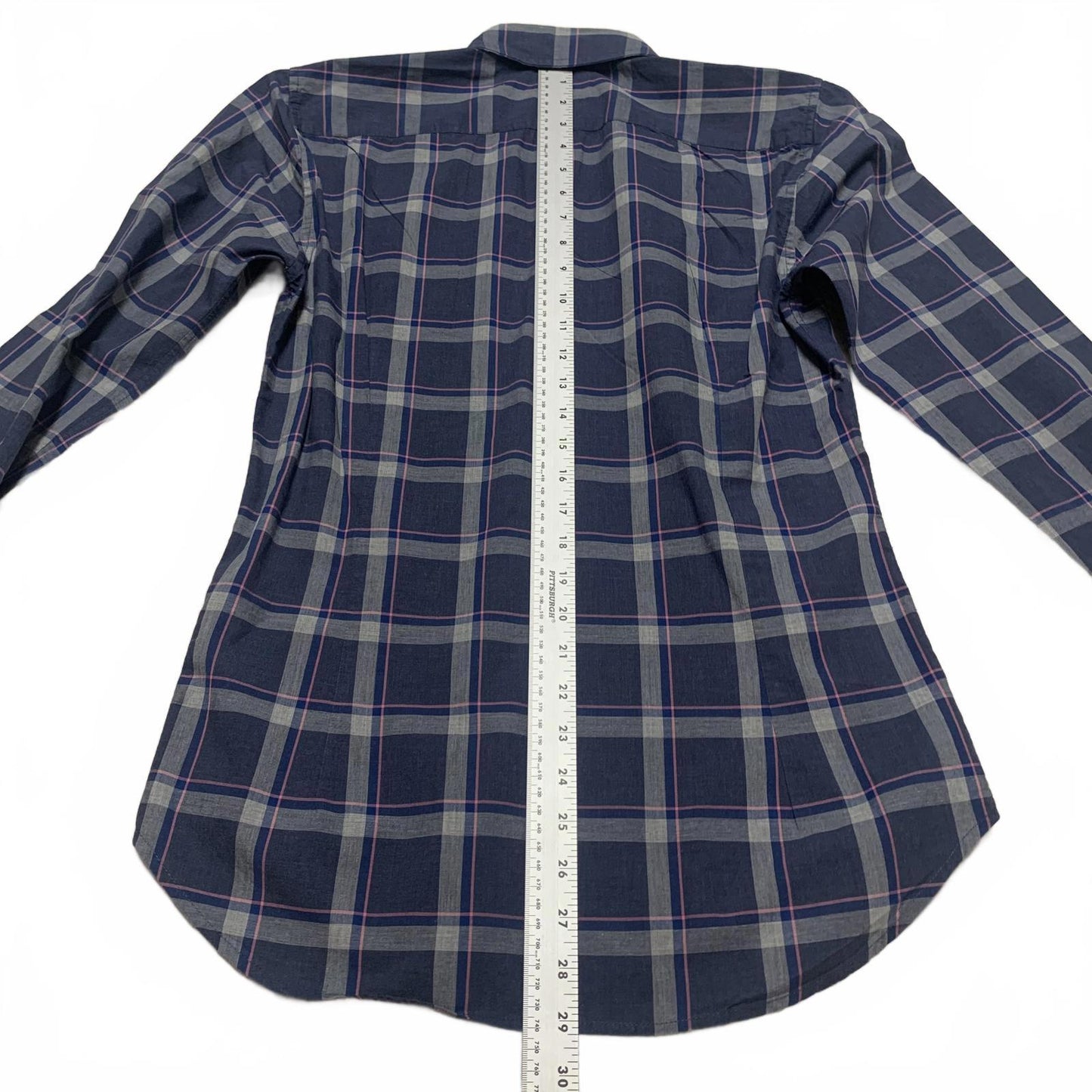 Bonobos Men's Size Small Blue Tailored Fit Plaid Shirt