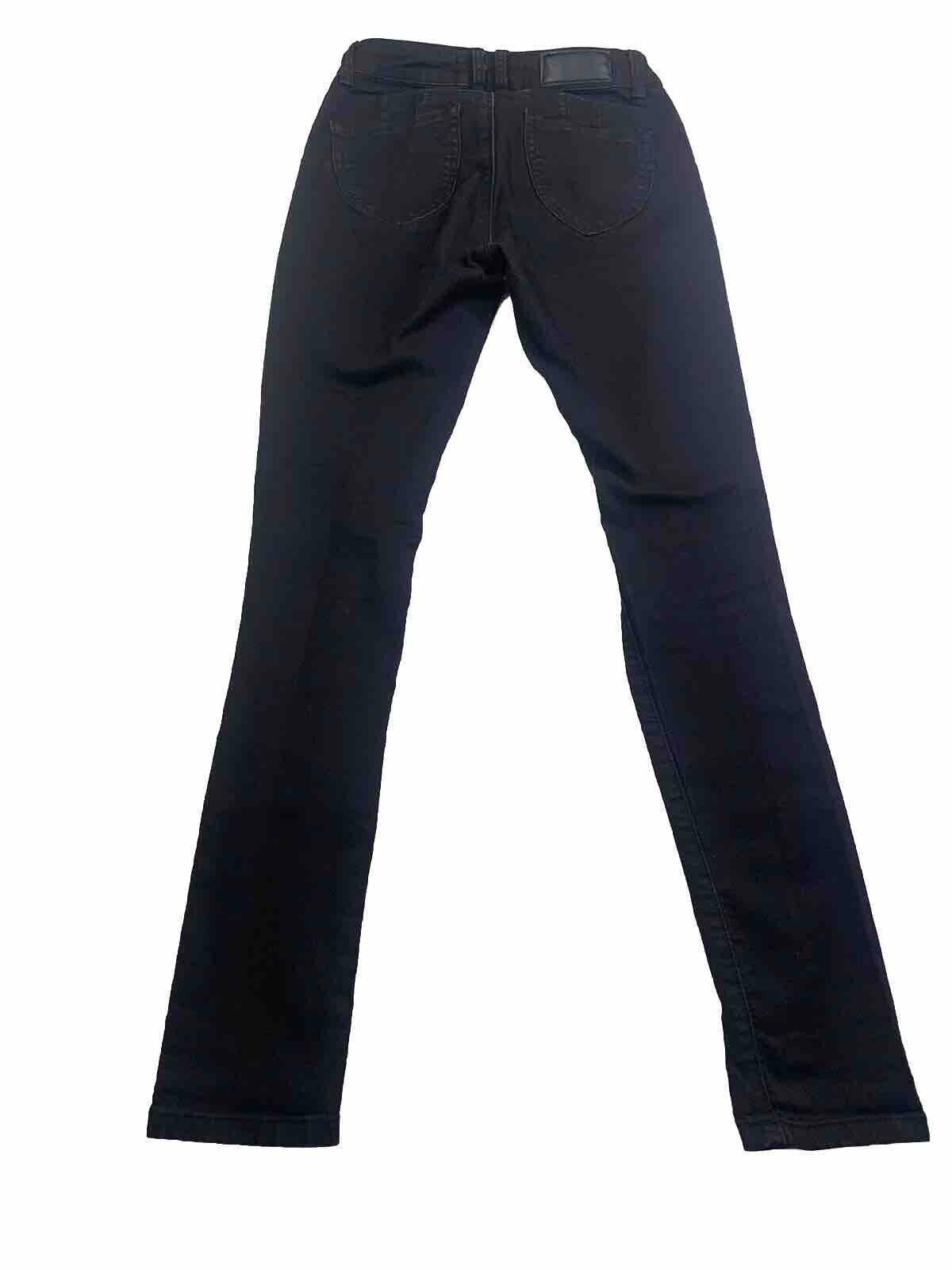 Monkey Ride Jeans Juniors Sz 3/29 Black Skinny Distressed