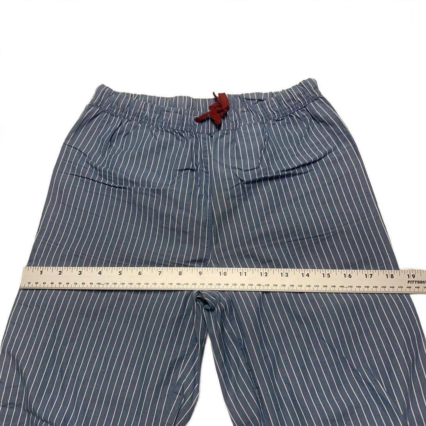 Cyrillus Paris Boys Sz 14A Blue Striped Lounge Pants Pajamas Cotton W25.5x29L