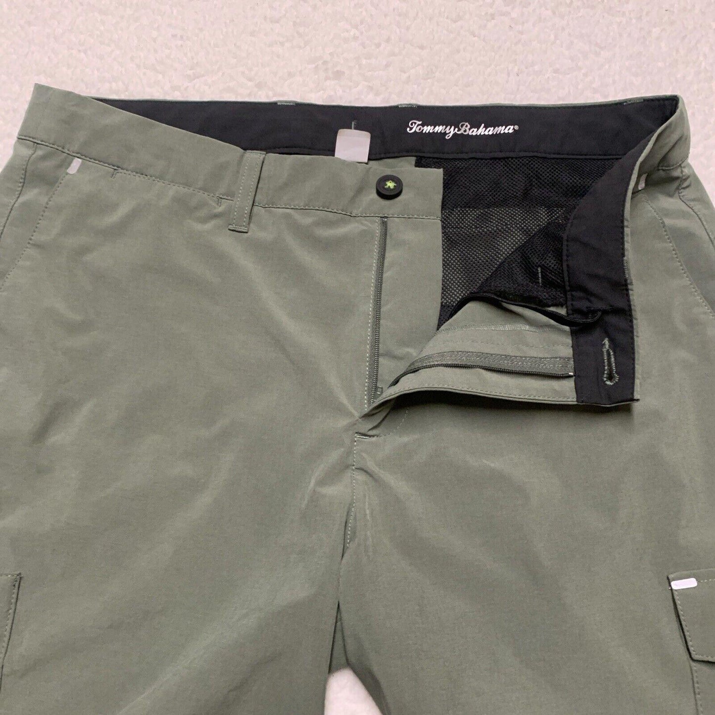 Tommy Bahama Island Zone Army Green Men's Shorts Size 34 Golf Shorts