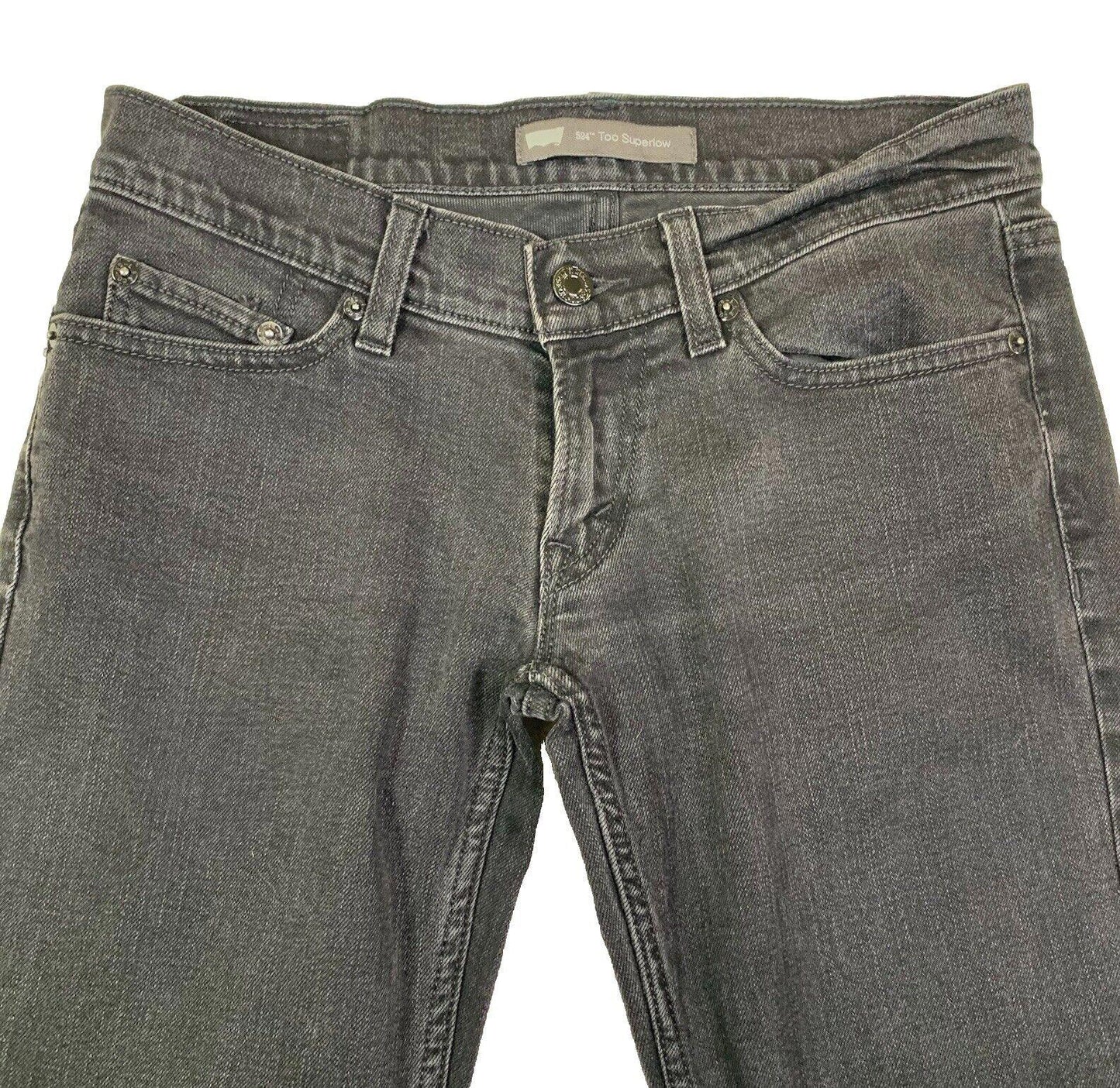 Levis 524 Jeans Girls 5 S/C Black Super low Skinny Stretch
