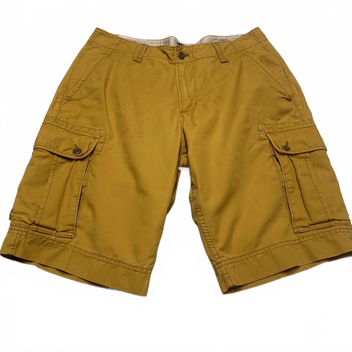 Gap Men's Sz 32 Yellow Cargo Shorts Casual Comfort W33 Gold