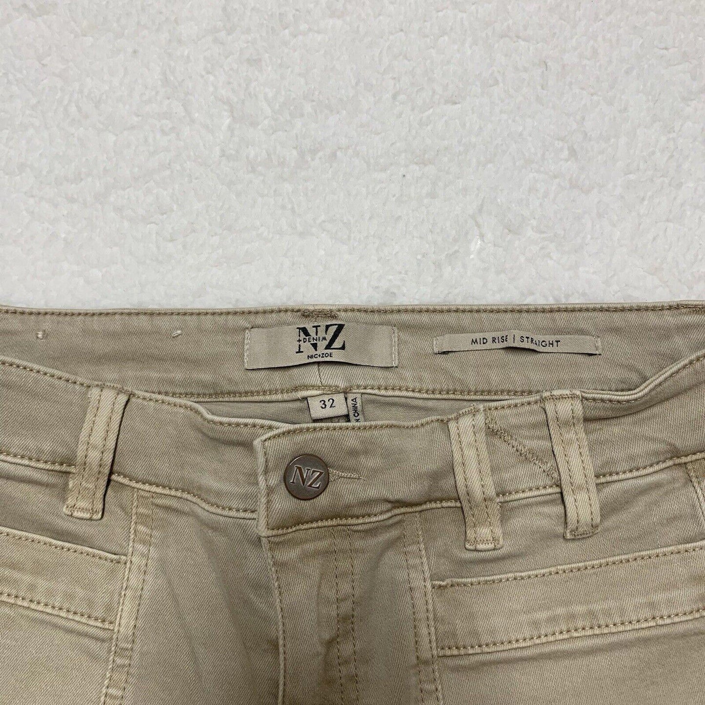 Nic+Zoe Jeans Women’s Size 32 Tan Patch Front Pocket Beige