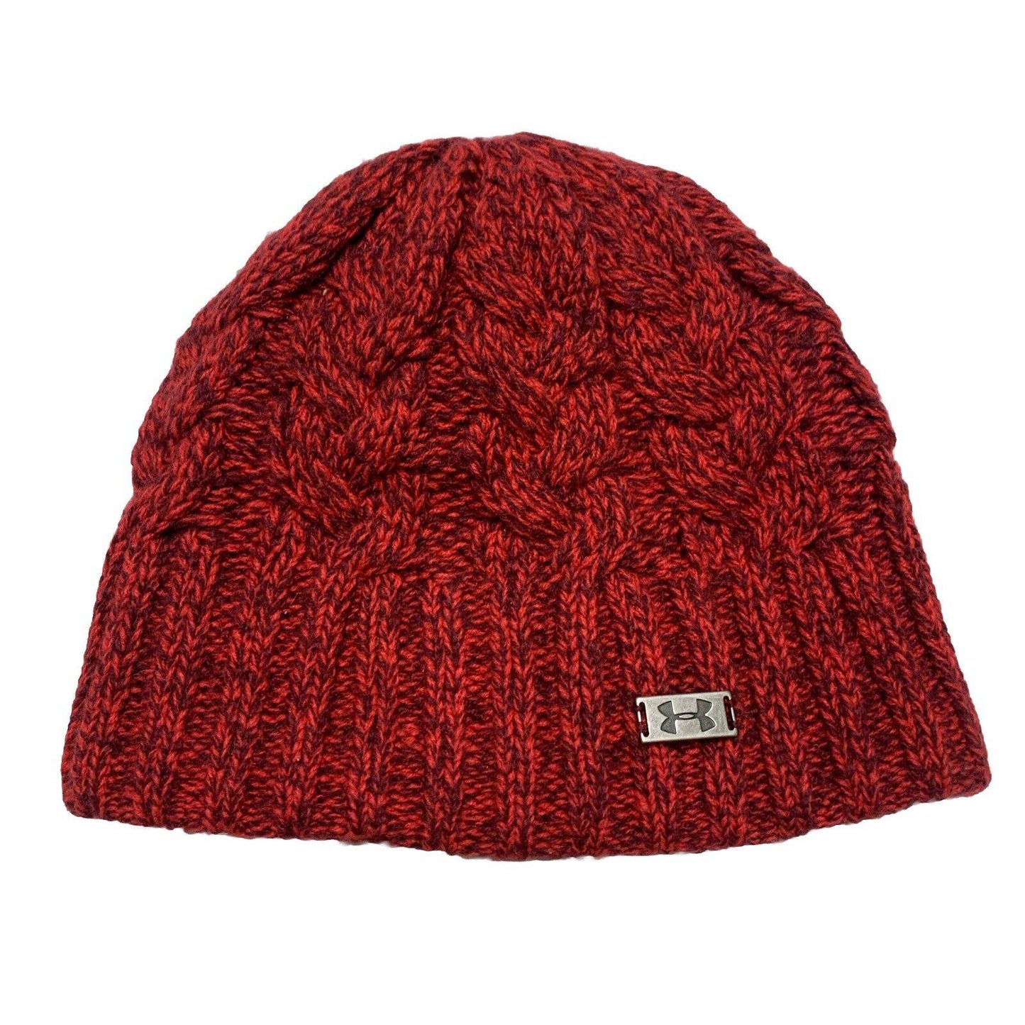 Under Armour Cable Knit Unisex Beanie Cap Fleece Lined Dark Teal Winter