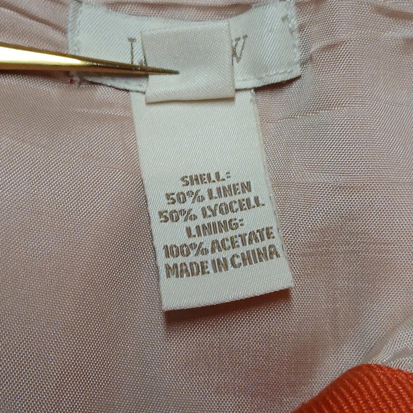 J. Crew Womens Size 4 Orange Button-Front Skirt Pockets W30.5