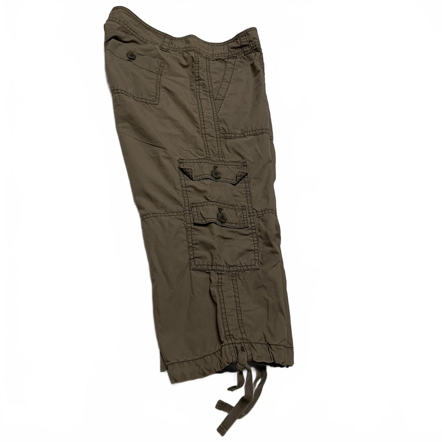Ann Taylor Loft Women's Sz 4 Petite Brn Cargo Capris Outdoor Camping Adventures
