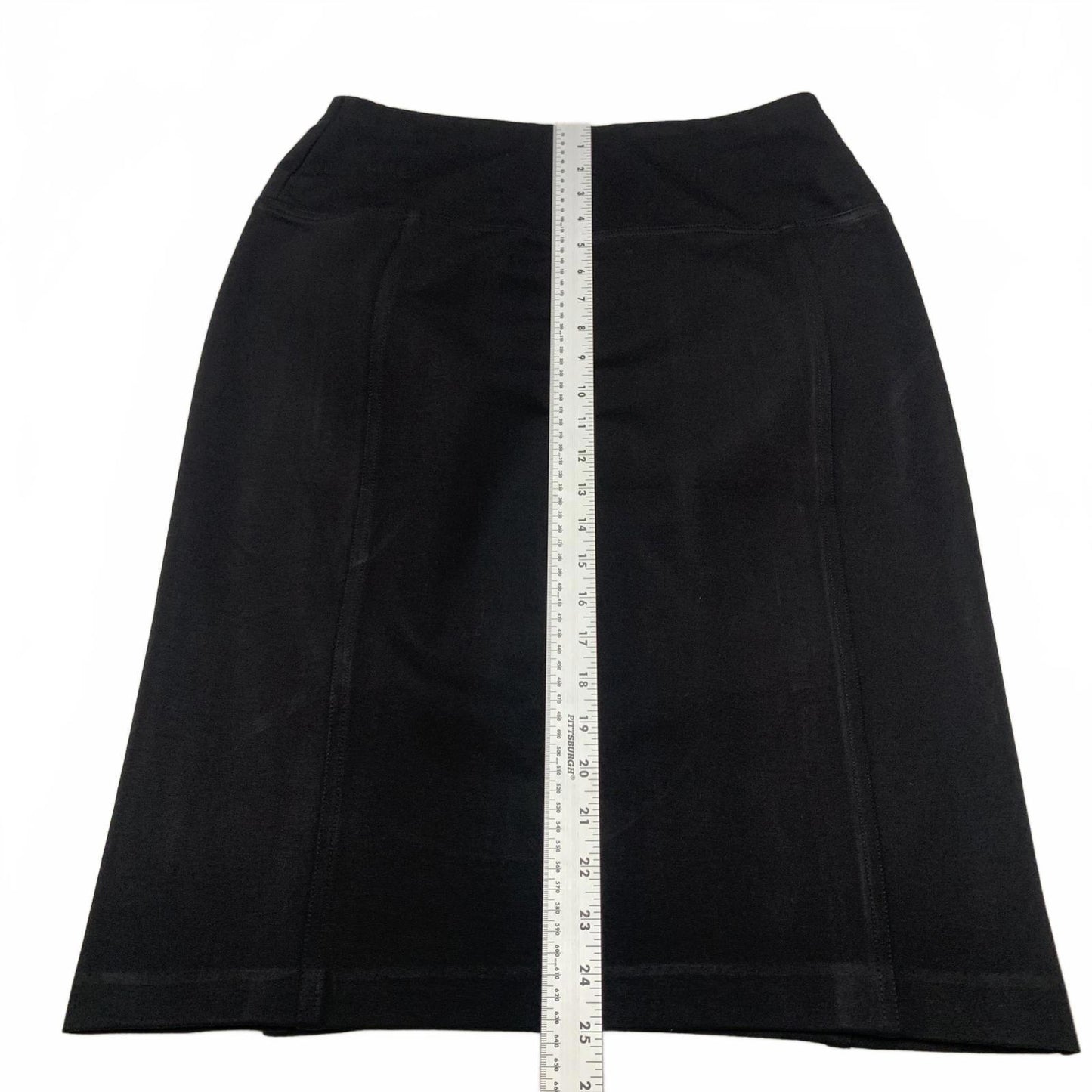 Ivanka Trump Womens Black Elegant Pencil Skirt Stretch 30" Waist Pull On