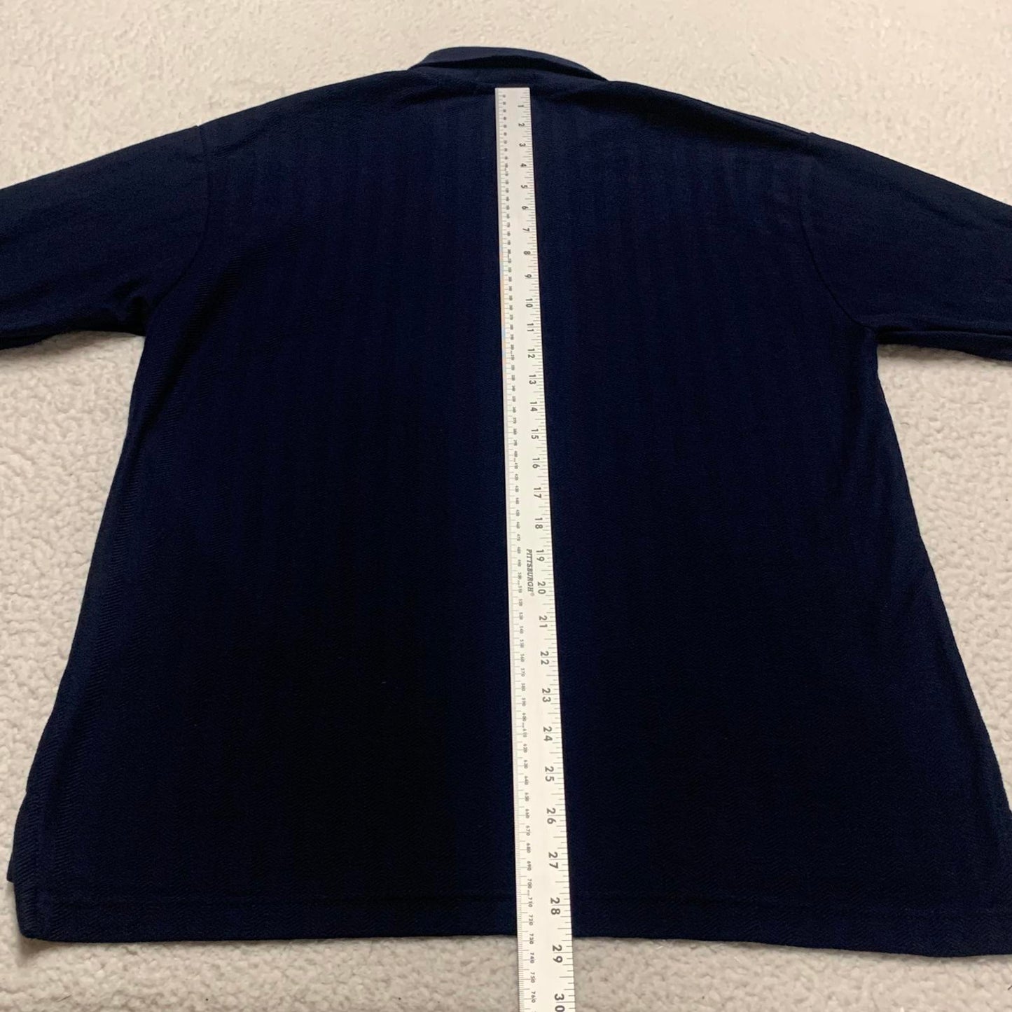 Vantage Men's Size Medium Navy Blue Polo Shirt 100% Combed Cotton