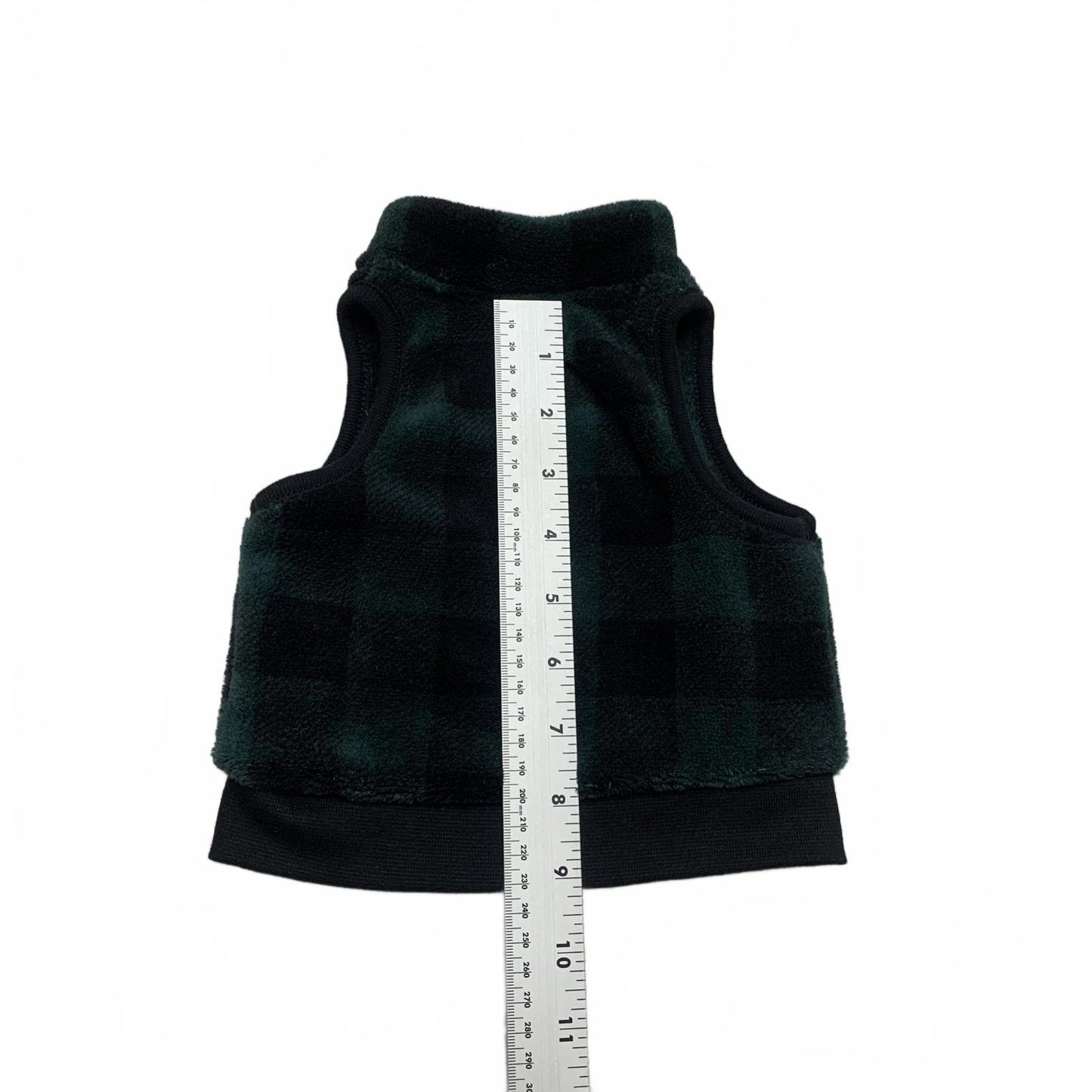 Emporio Baby Unisex 0-3 Months Green Plaid Fleece Vest